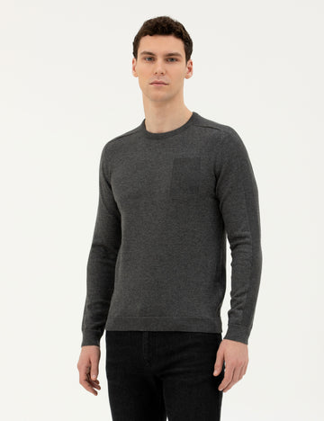 Dark Grey Slim Fit Sweater