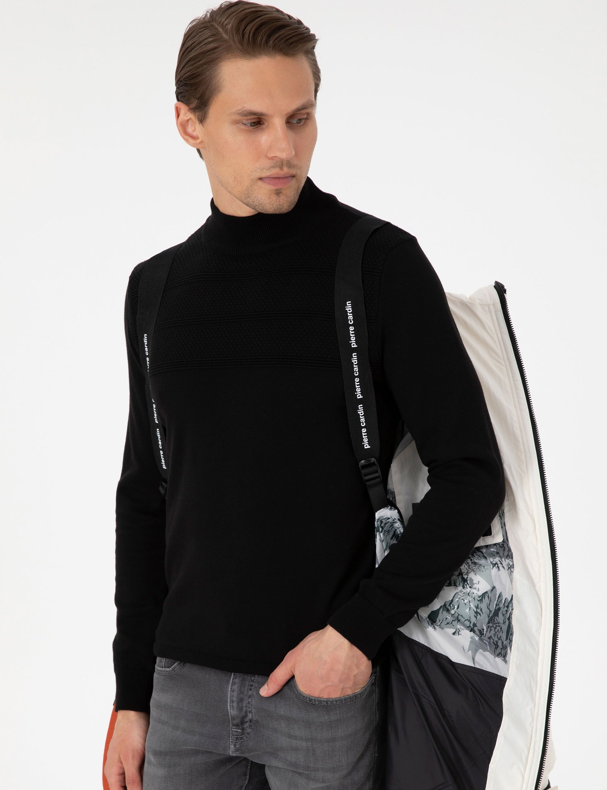 Ecru Regular Fit Coat