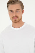 Men's Comfort Fit Crew Neck White T-Shirt