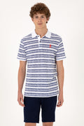 Men's Regular Fit Polo Neck Light Navy T-Shirt