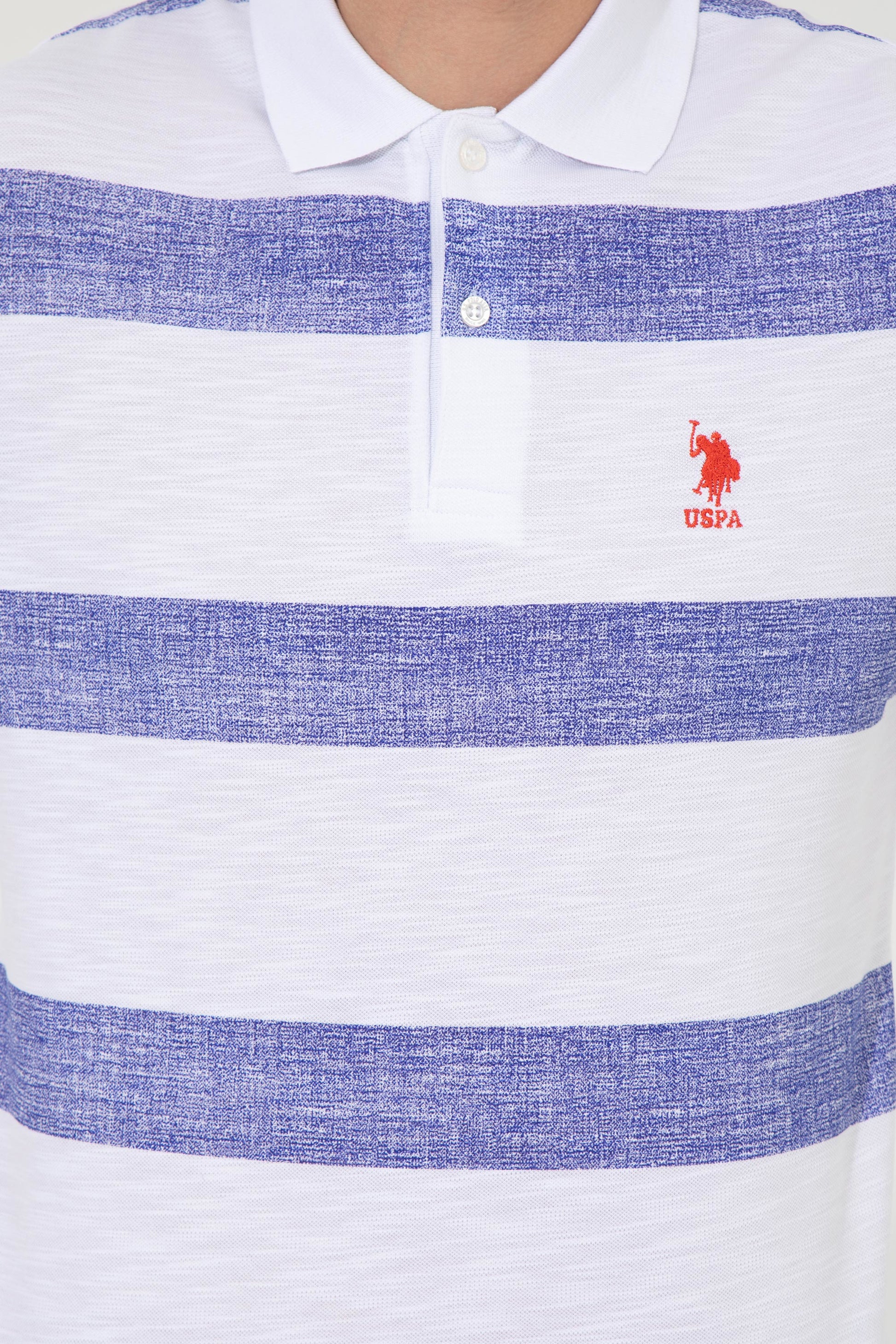 Men's Blue Polo Neck T-Shirt