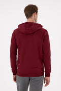 Men's Burgundy Knitted Cardigan