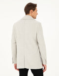 Light Gray Ex. Slim Fit Cashmere Coat