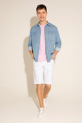 Men's White Jean Shorts