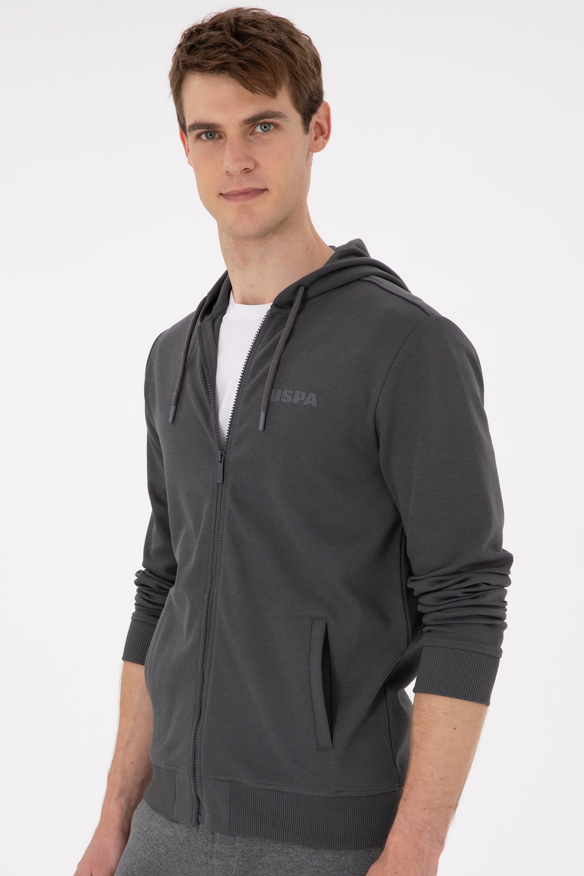 Men's Anthracite Knitted Cardigan