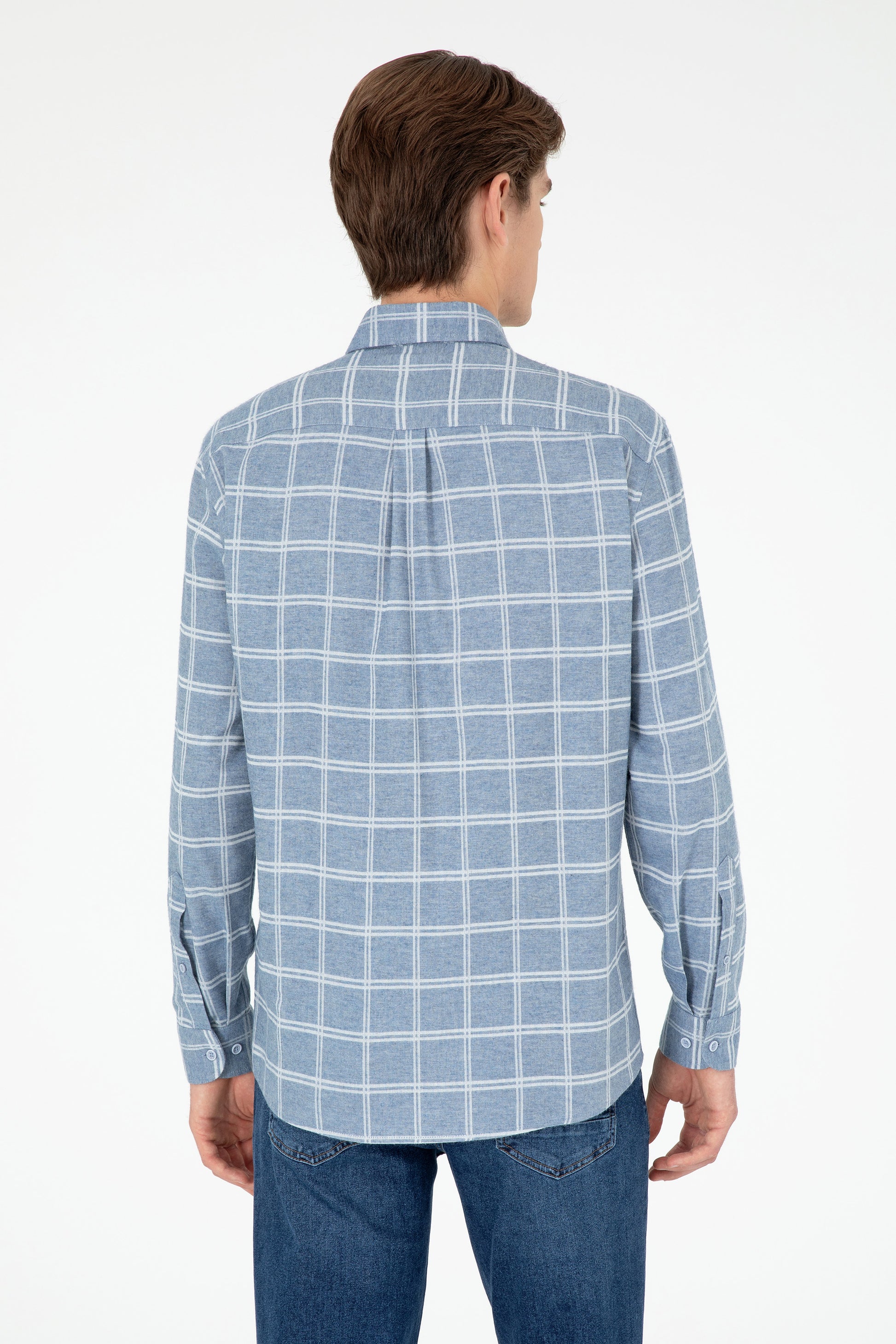 Men's Light Blue Long Sleeve Shirt