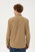 Men's Khaki Long Sleeve Shirt