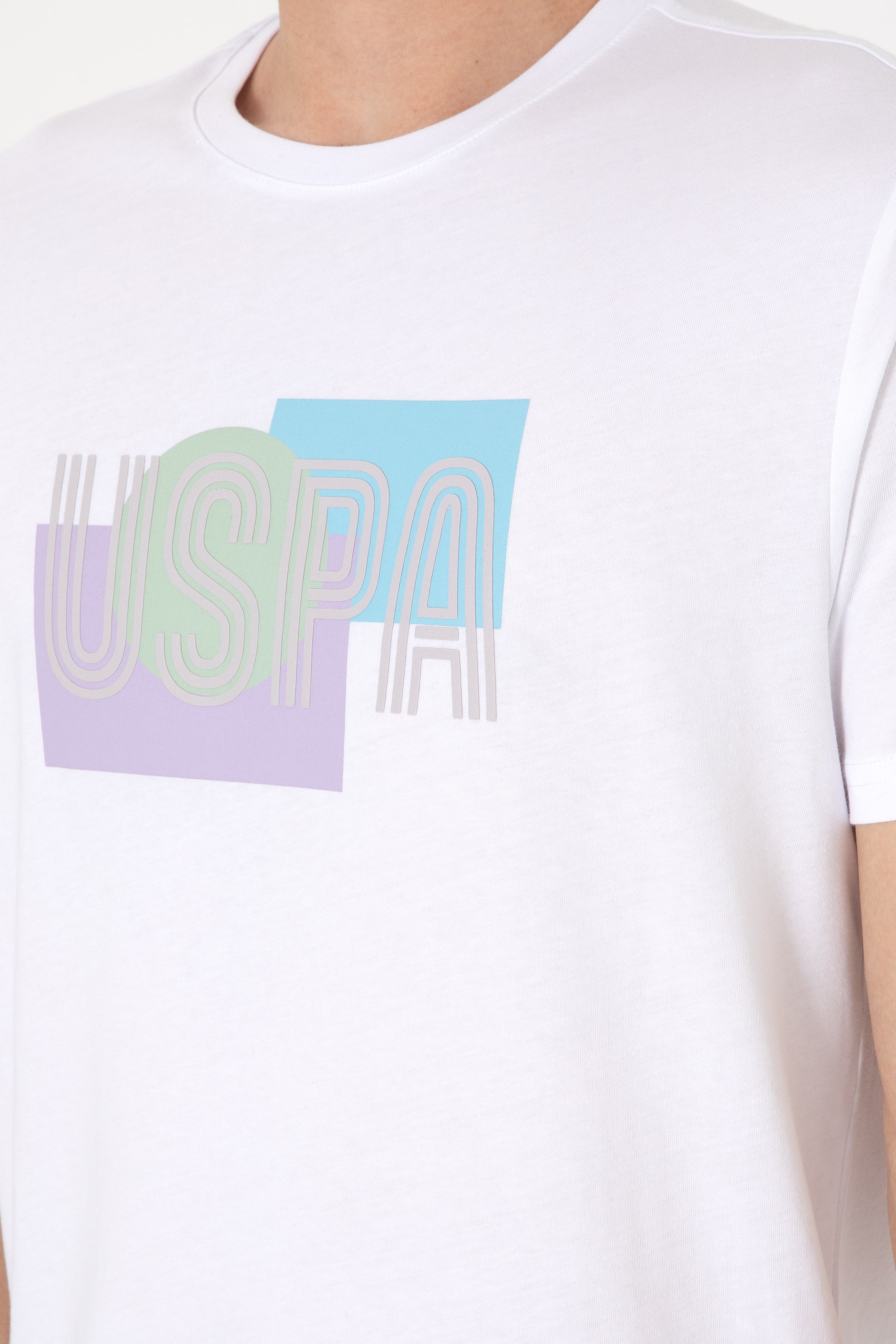 Men's Regular Fit White Crew Neck T-Shirt