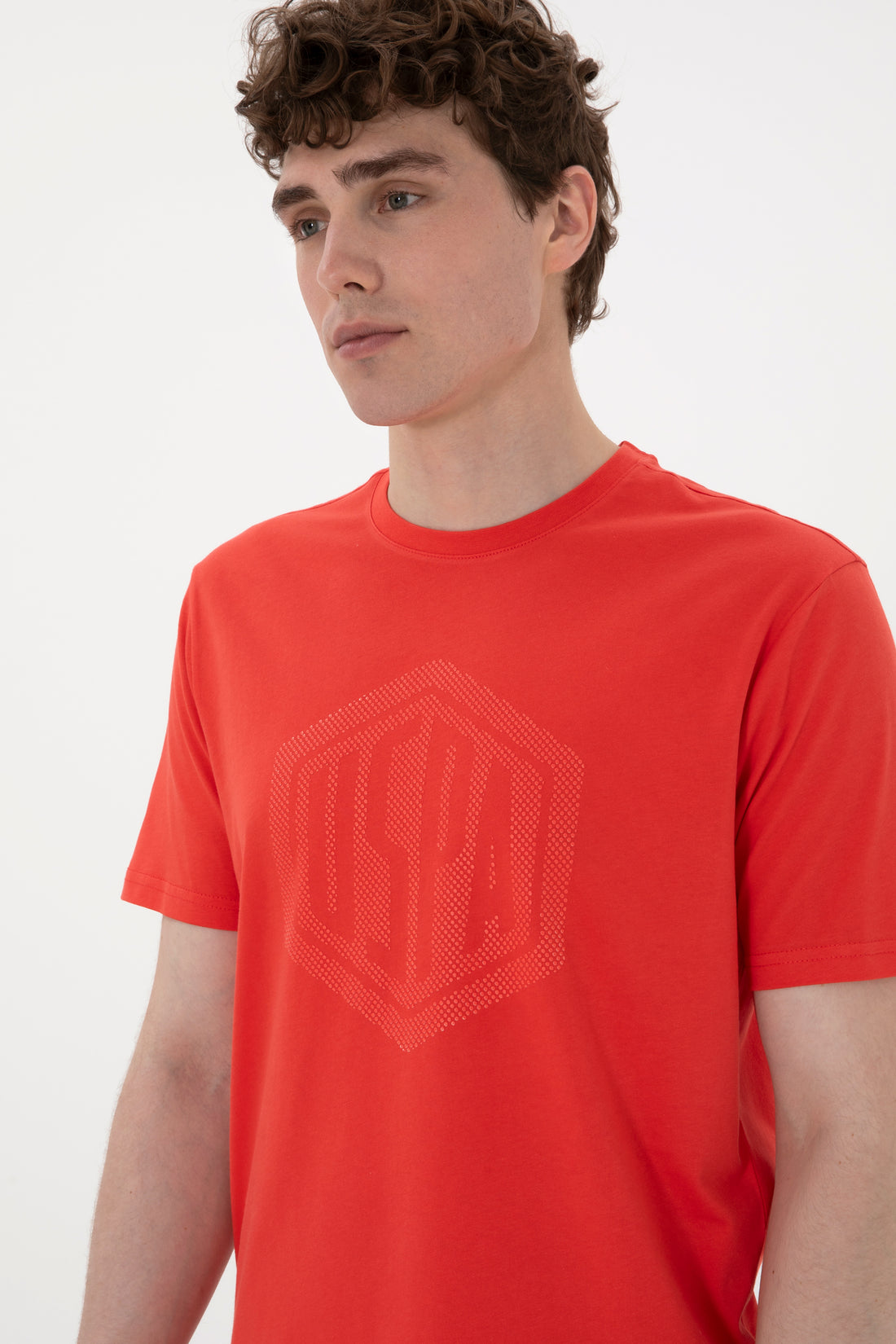 Men's Regular Fit Crew Neck Red T-Shirt