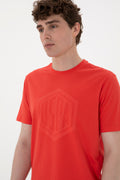 Men's Regular Fit Crew Neck Red T-Shirt