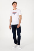 Men's Regular Fit Crew Neck White T-Shirt