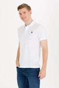 Men's White Basic Polo Neck T-Shirt