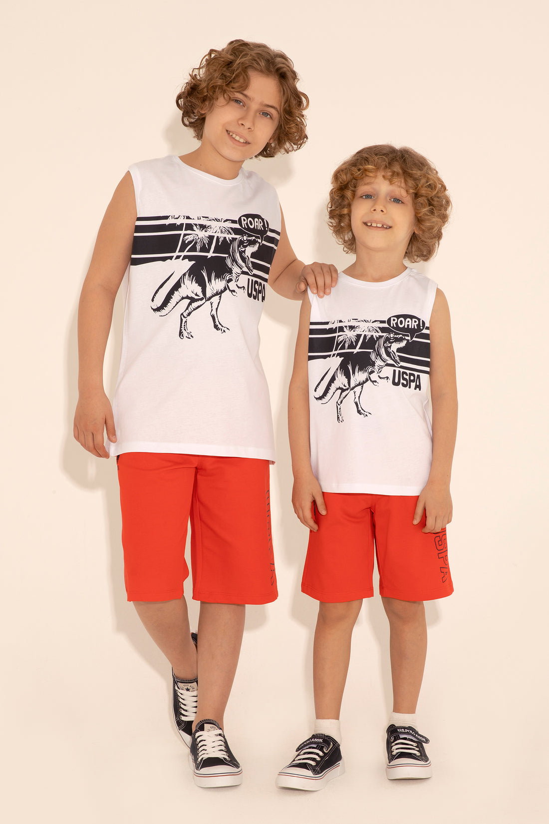 Boy's Red Knitted Shorts