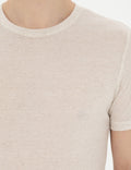 Beige Slim Fit Basic T-Shirt
