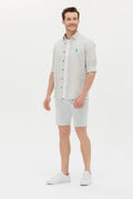 Men's Water Green Woven Shorts