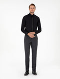 Black Slim Fit Long Sleeve Shirt