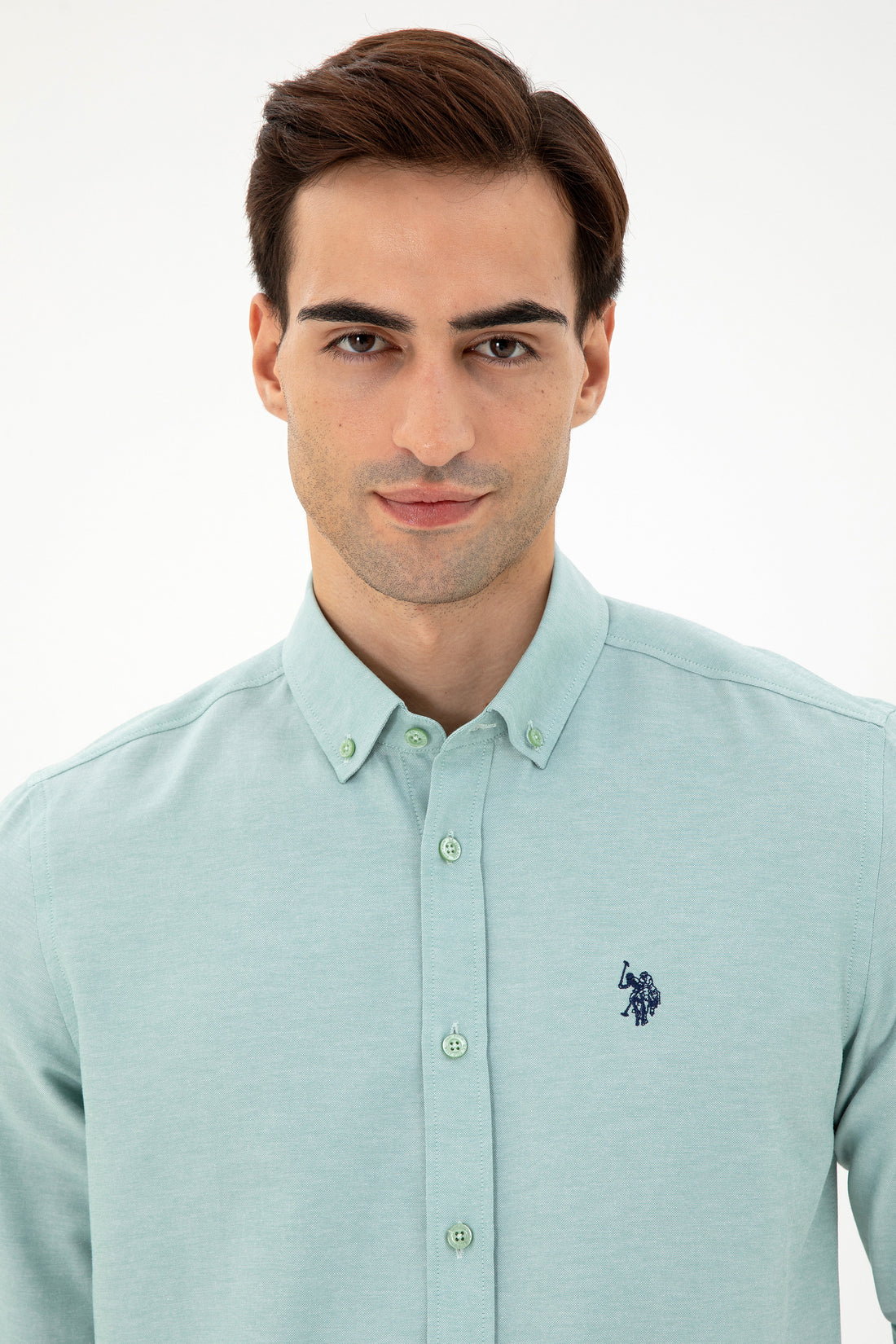 Men's Mint Long Sleeve Basic Shirt