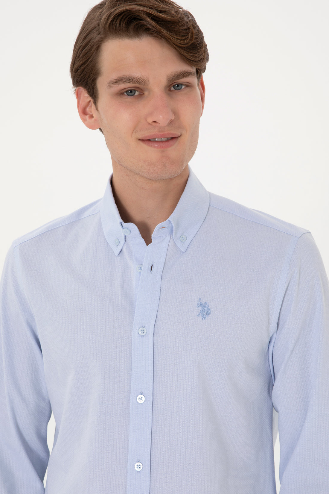 Men's Light Blue Long Sleeve Shirt