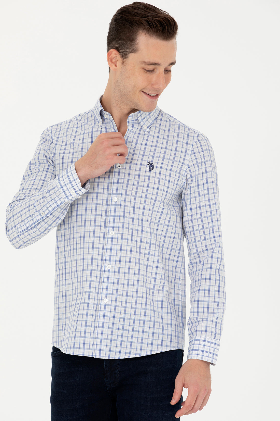 Men's Plaid Blue Shirt