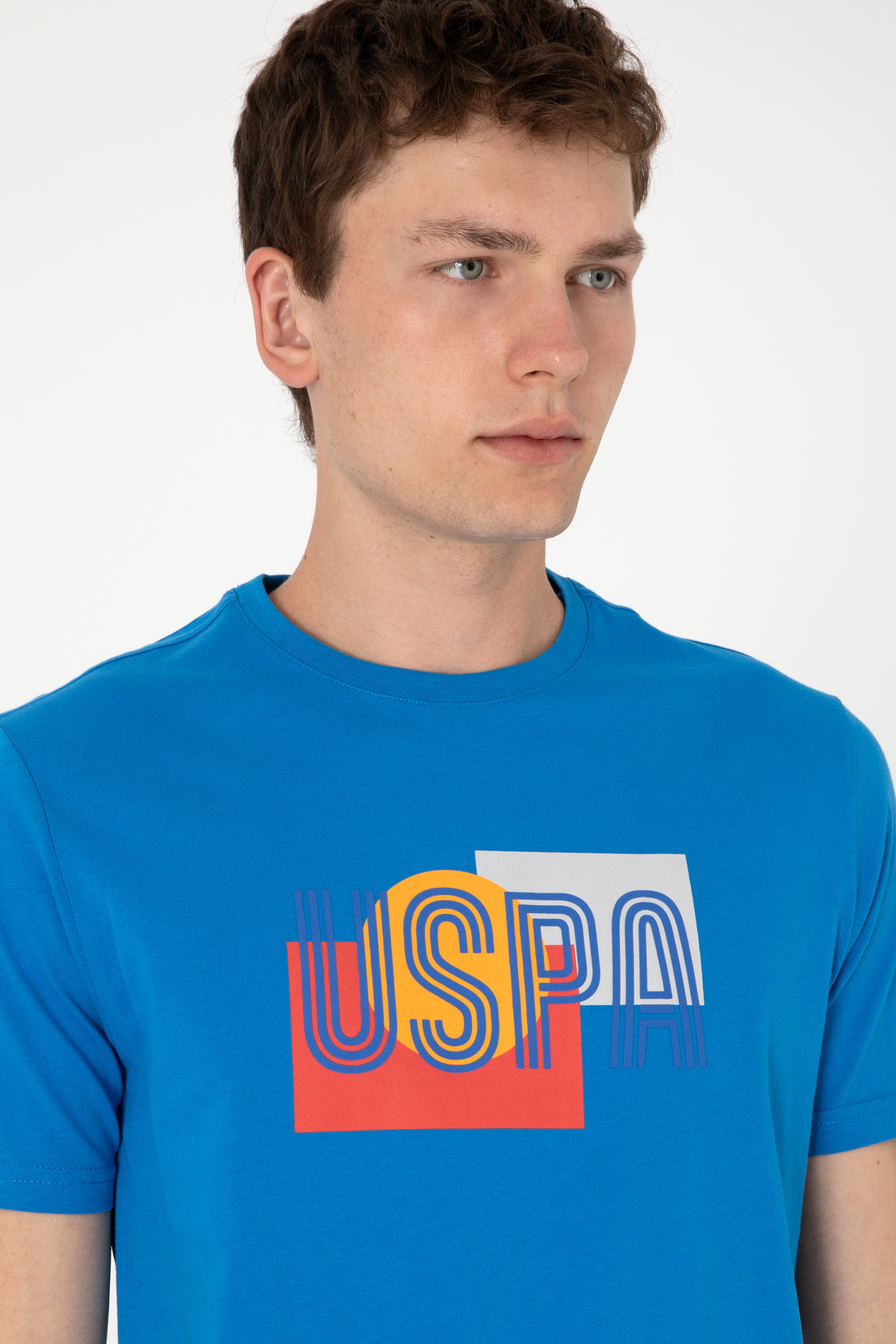 Men's Regular Fit Cobalt Crew Neck T-Shirt