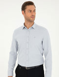 Grey Oxford Slim Fit Long Sleeve Shirt