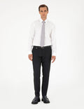 White Slim Fit Long Sleeve Basic Shirt