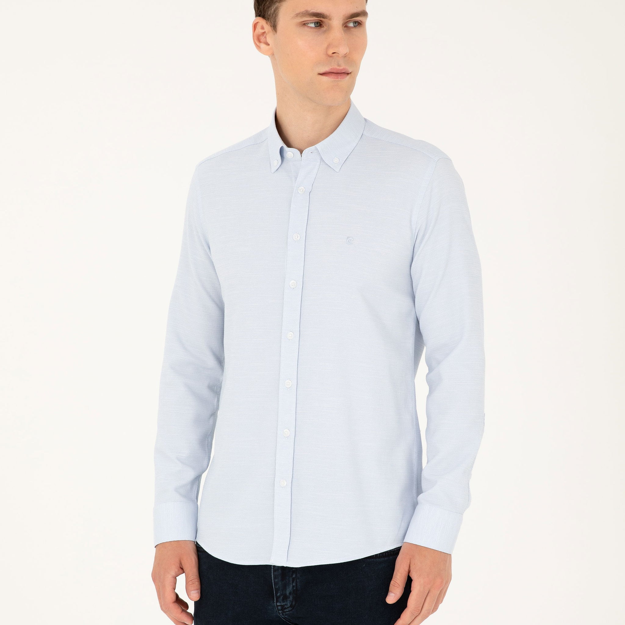 Light Blue Slim Fit Long Sleeve Shirt