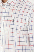 Men's Plaid White Shirt