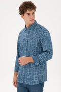 Men's Light Blue Long Sleeve Shirt