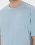 Light Blue Comfort Fit Basic T-Shirt