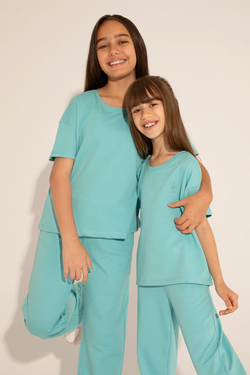 Girls' Mint Crew Neck T-Shirt