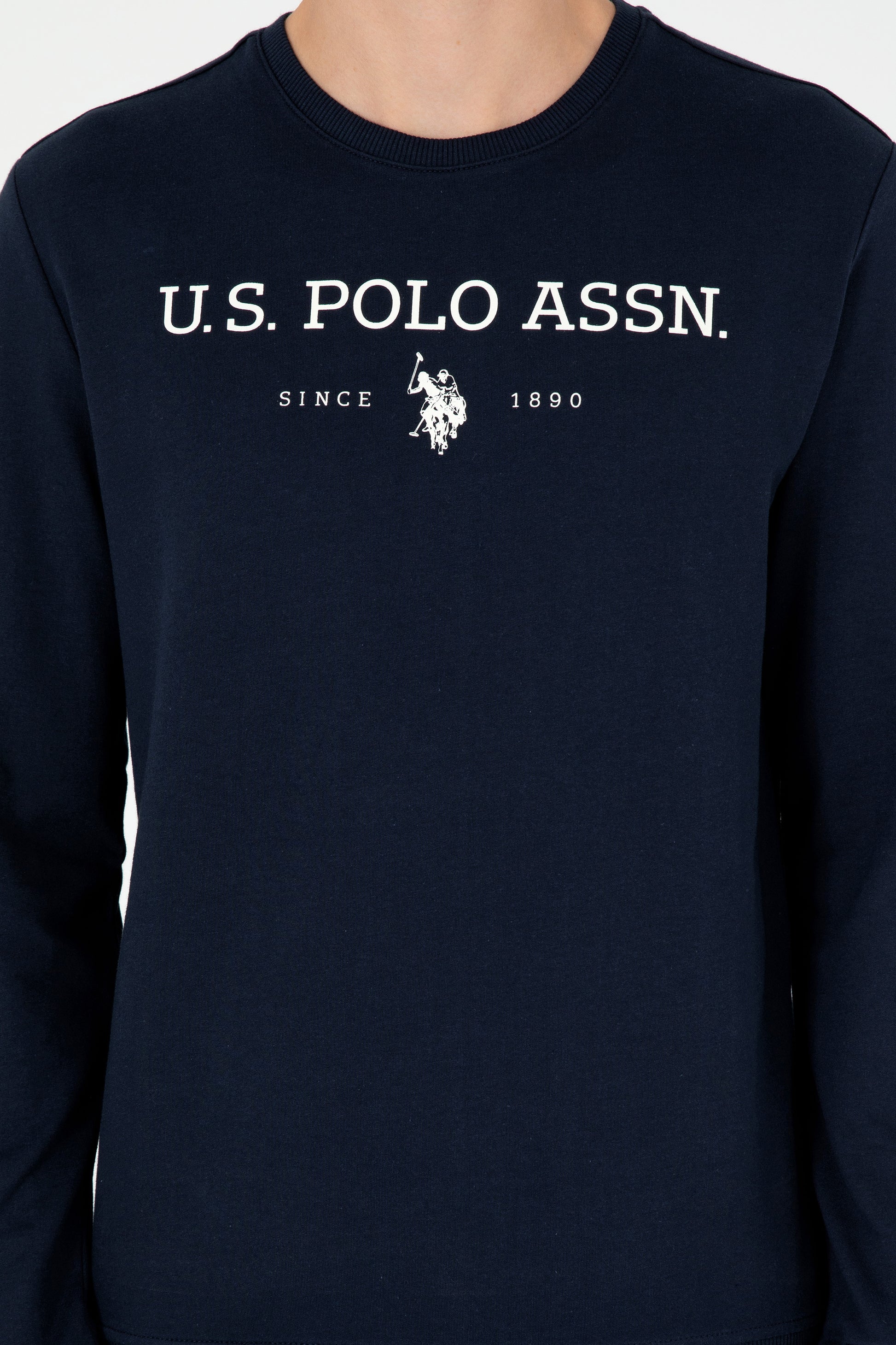 Men's Regular Fit Crew Neck Navy Sweatshirt