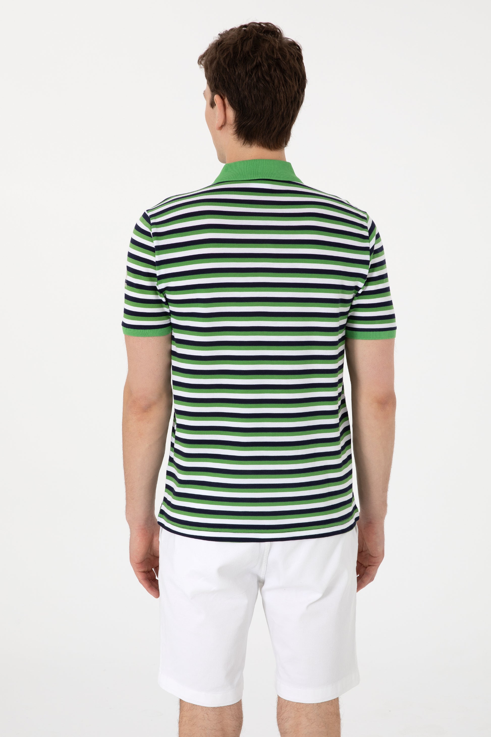 Men's Regular Fit Polo Neck Green T-shirt