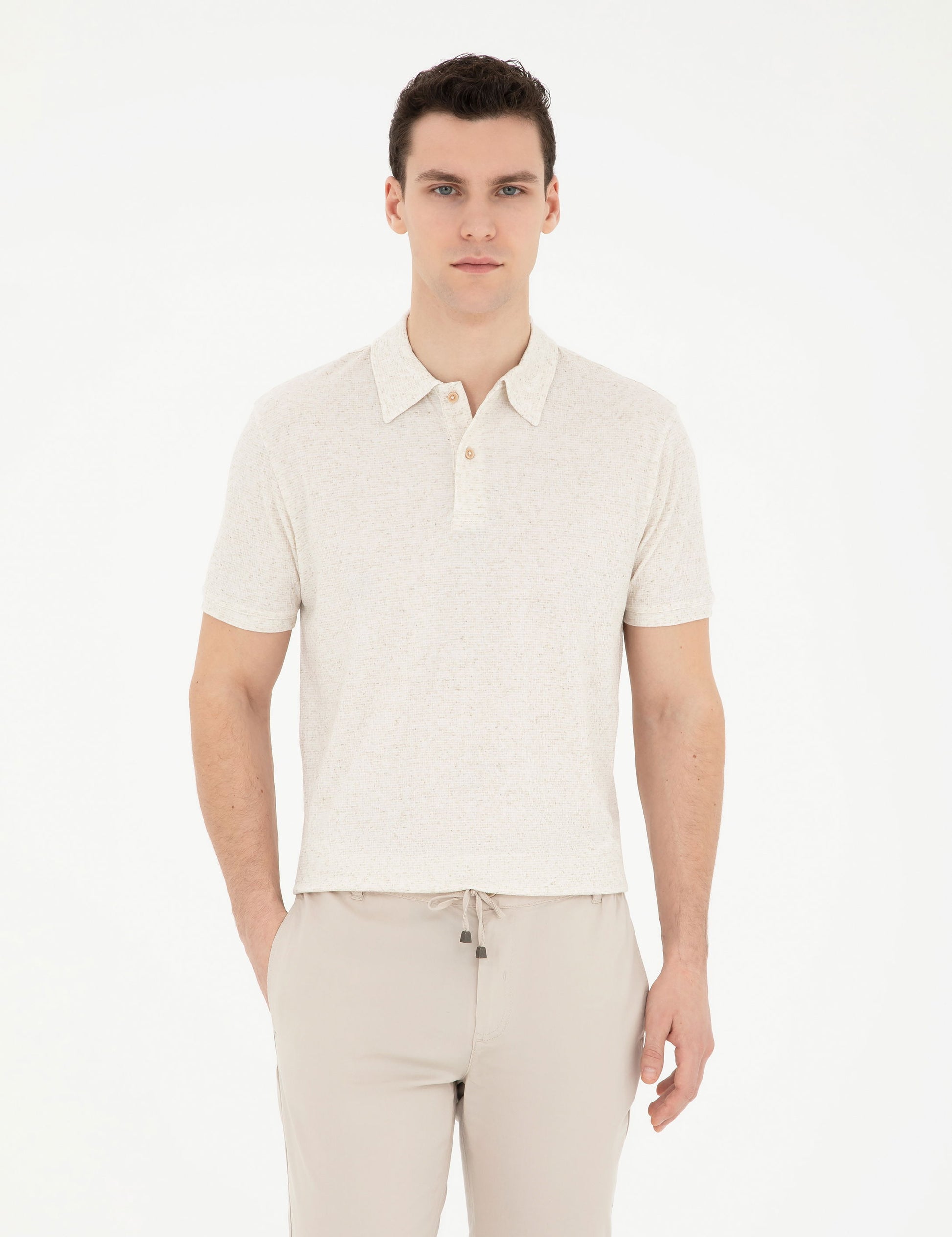 Beige Slim Fit T-Shirt