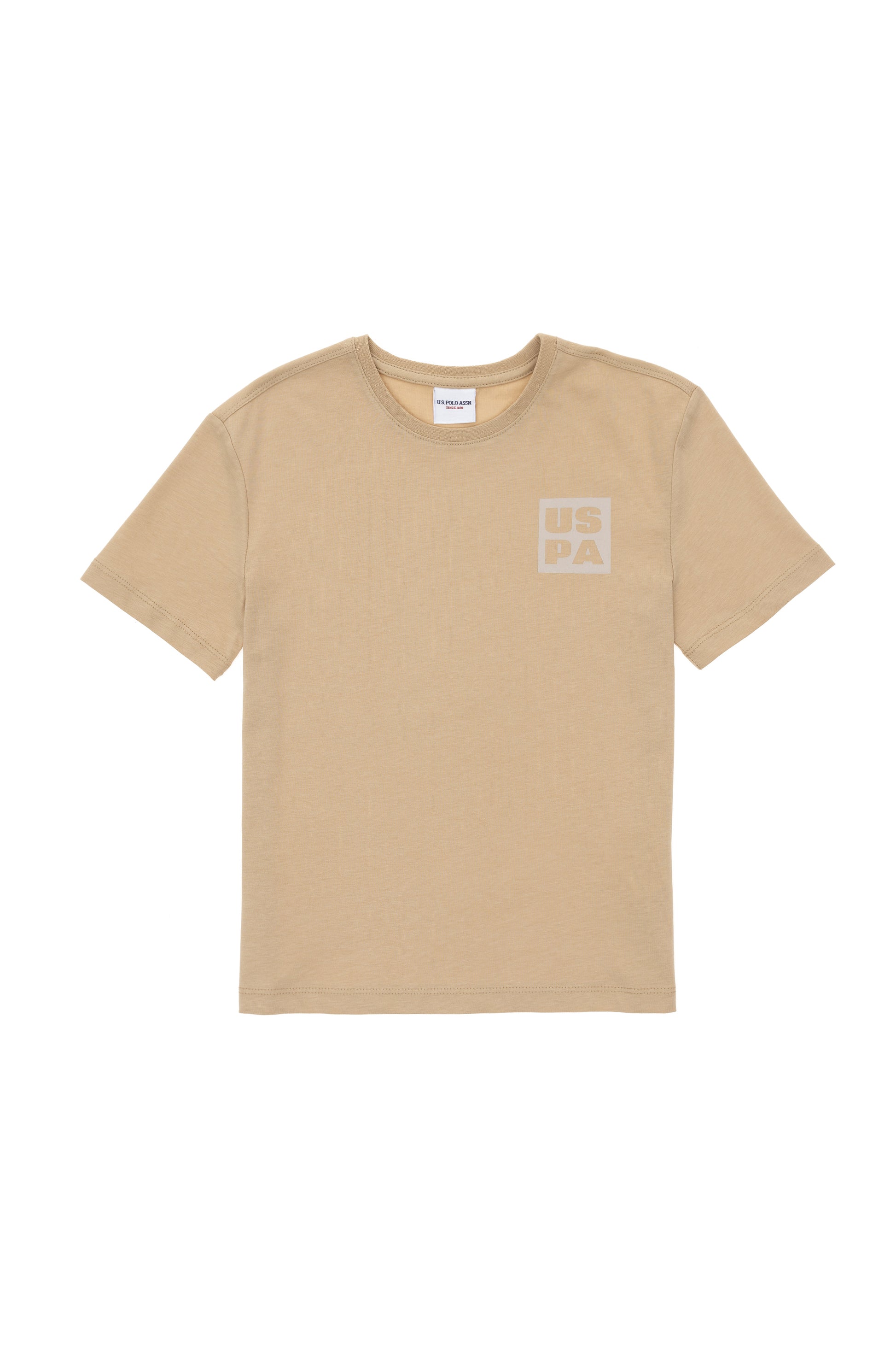 Boy's Sand Comfort Basic Crew Neck T-Shirt