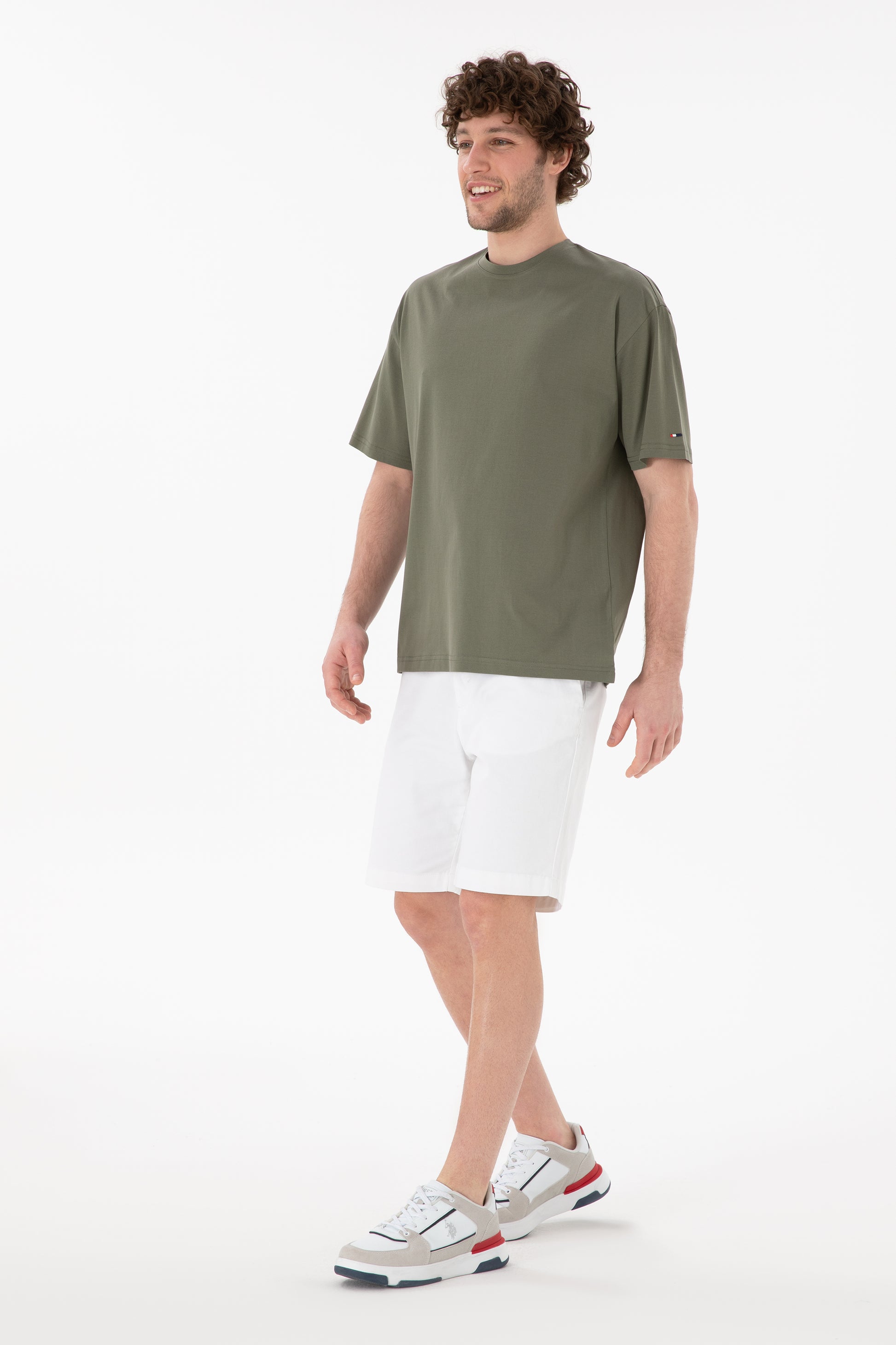 Men's Comfort Fit Crew Neck Mink Mercerized Basic T-Shirt