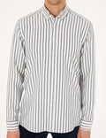 Navy Blue Regular Fit Striped Long Sleeve Shirt