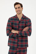 Men's Burgundy Pajama Set