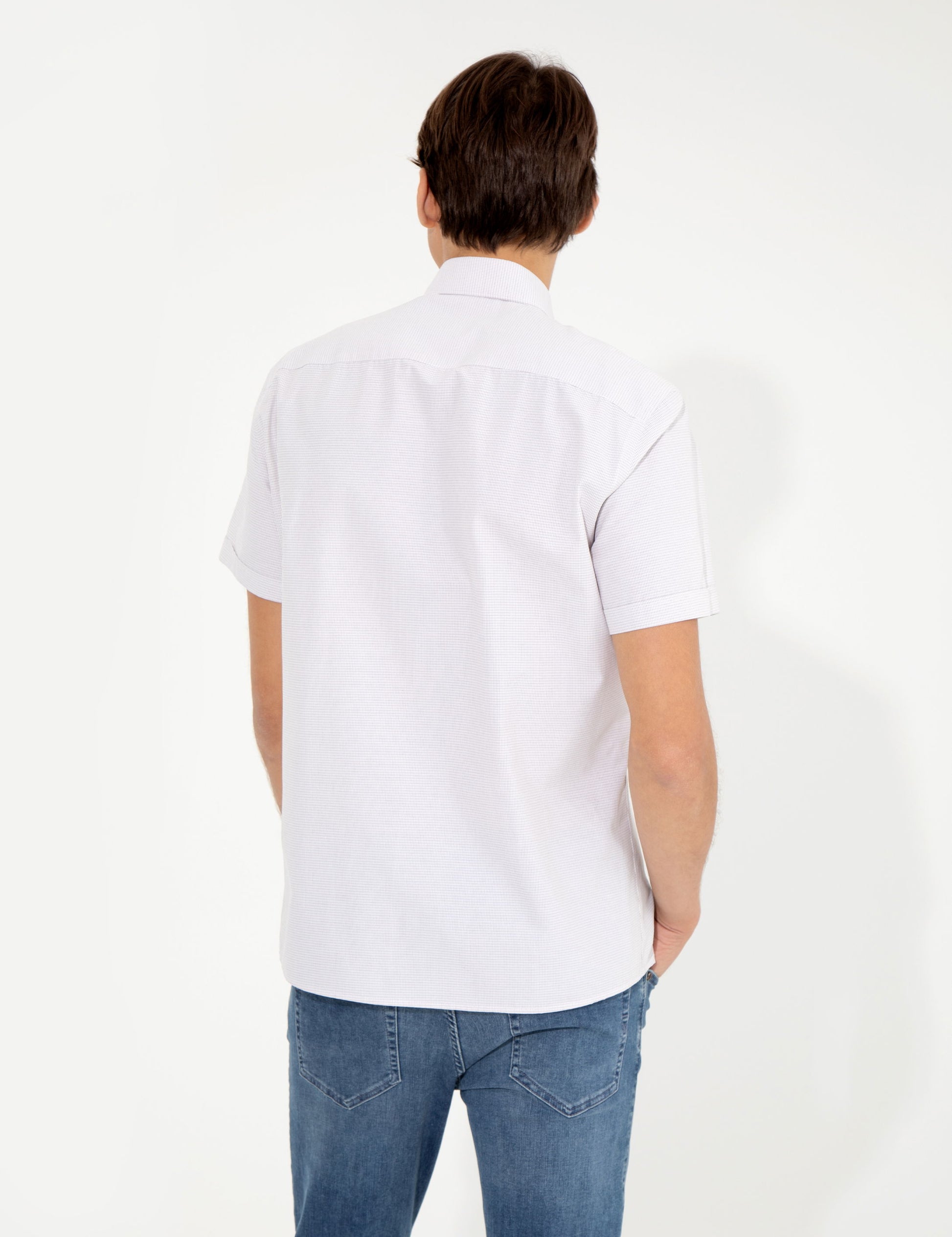 Beige Regular Fit Short Sleeve Shirt