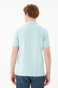 Men's Water Green Basic T-Shirt