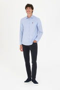 Men's Blue Long Sleeve Shirt