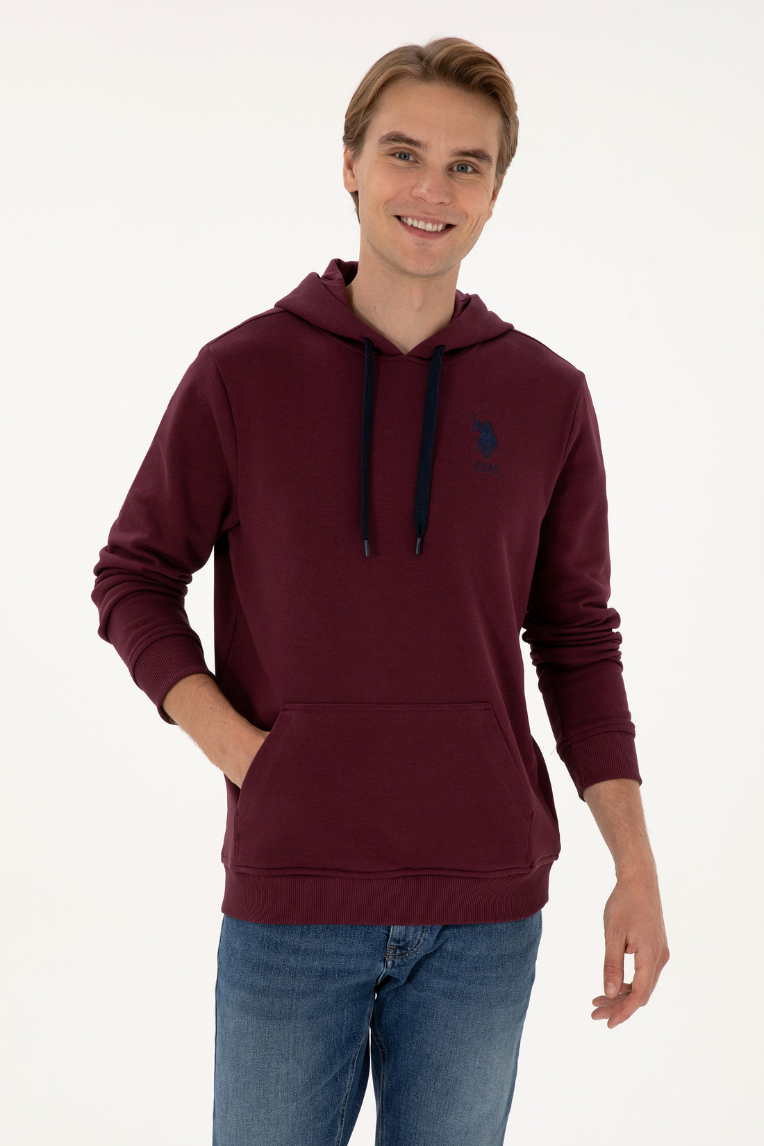 Men's Burgundy Basic Sweatshirt