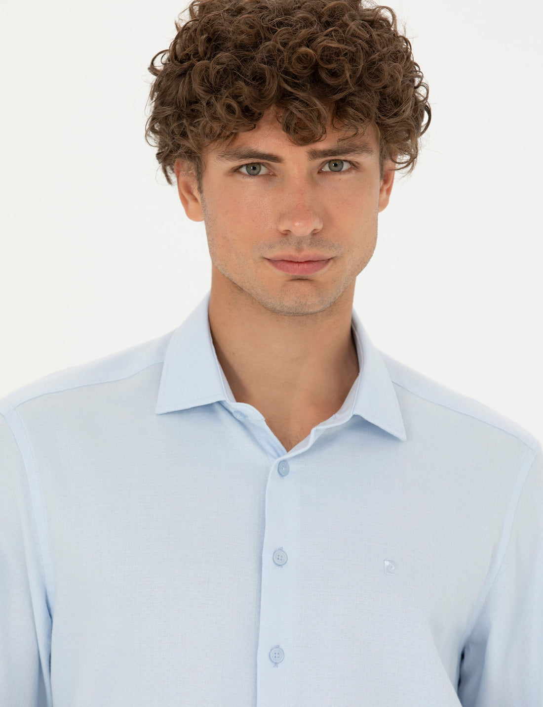 Light Blue Slim Fit Long Sleeve Shirt
