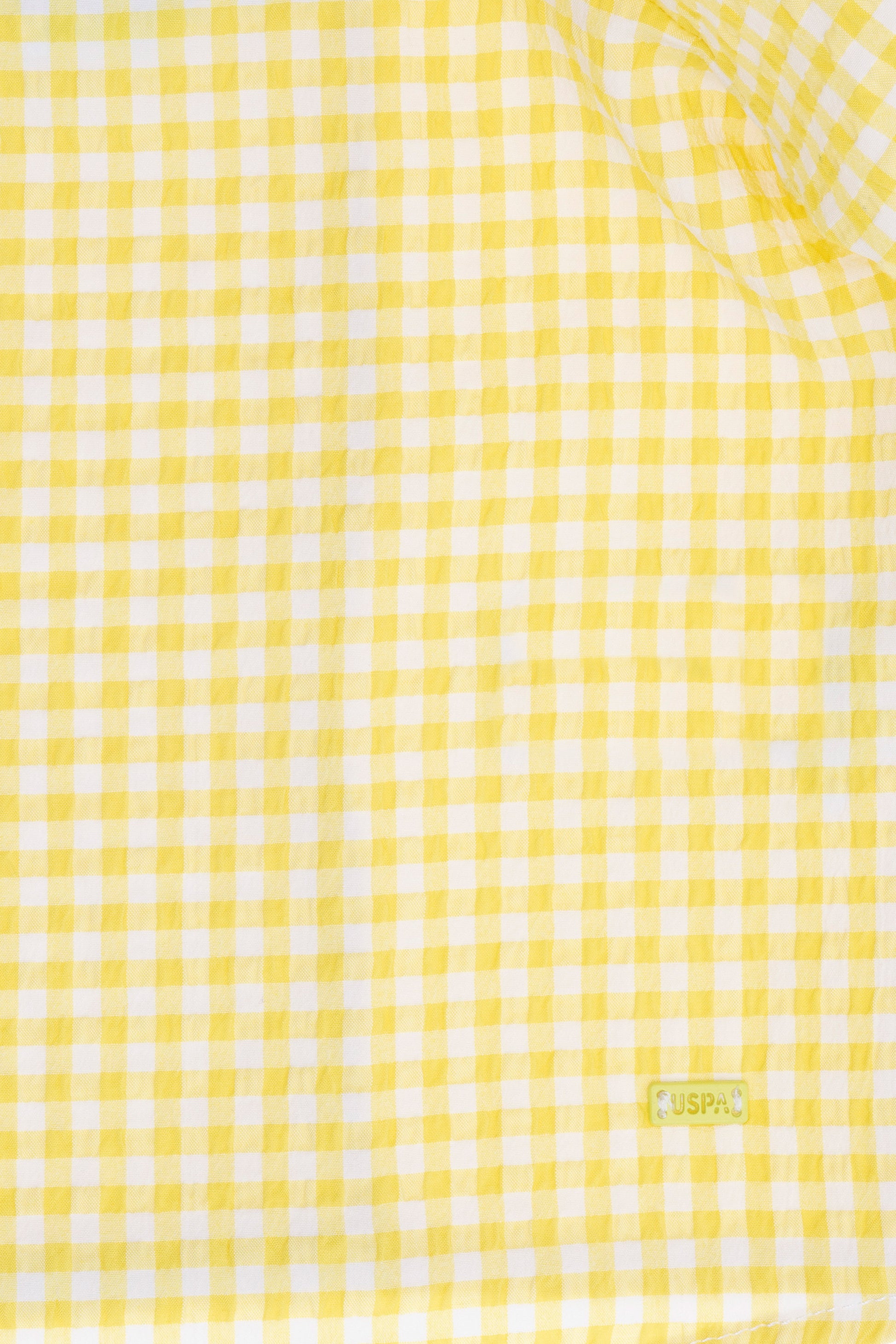 Girls' Light Yellow Short Sleeve Shirt