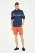 Men's Navy Blue Long Sleeve Shirt