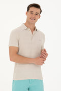 Men's Stone Polo Neck T-Shirt