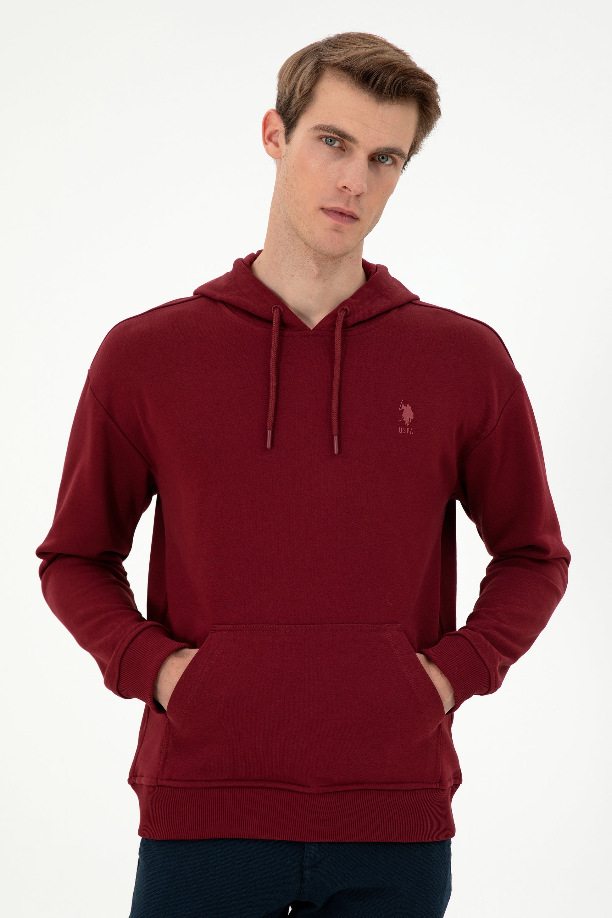 Men's Burgundy Basic Sweatshirt