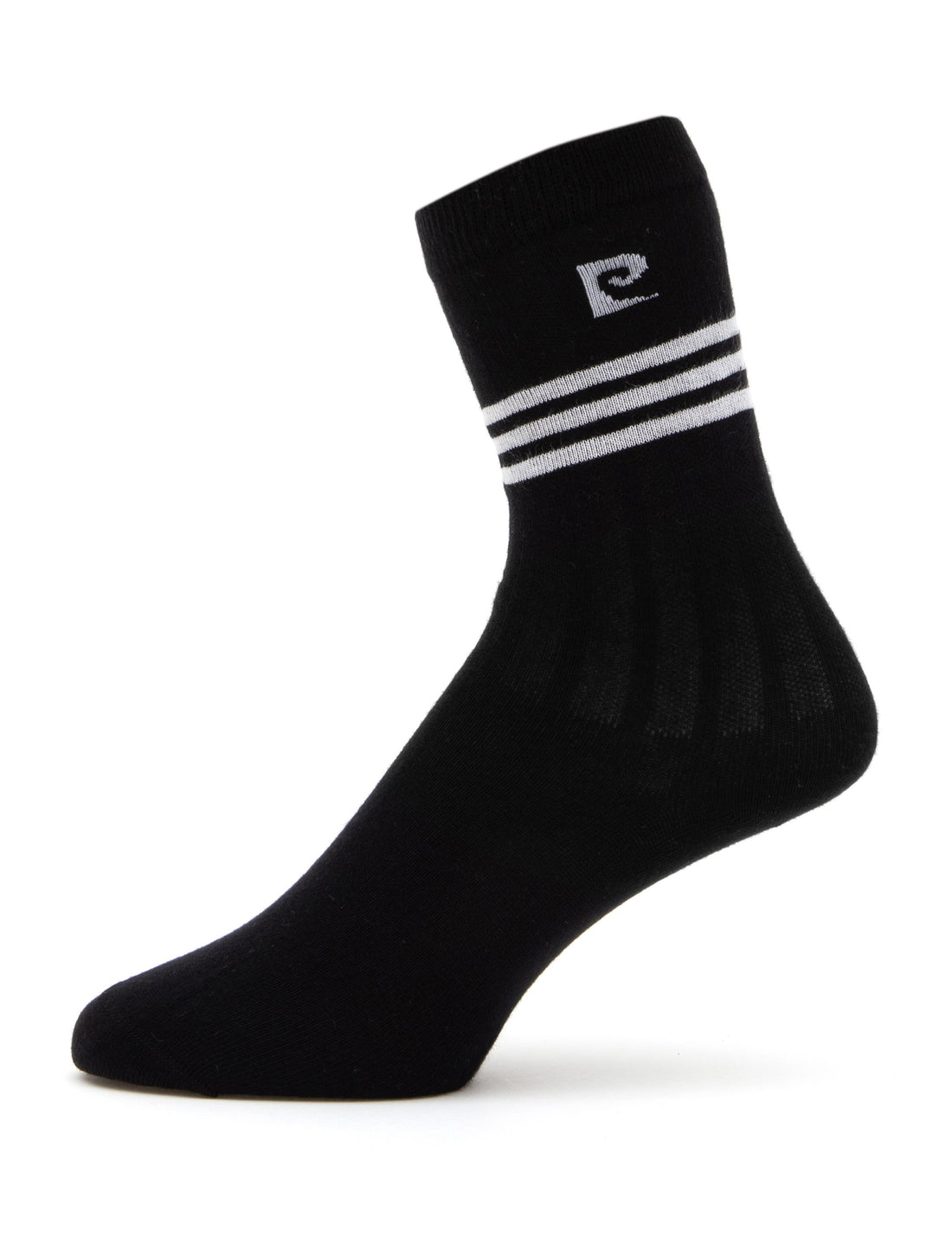 Women's Black Logo Socket Socks