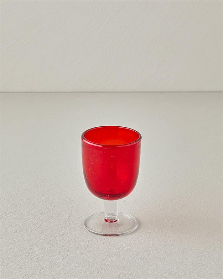 Desirzu Sabancı Calle Glass Handmade Goblet Red