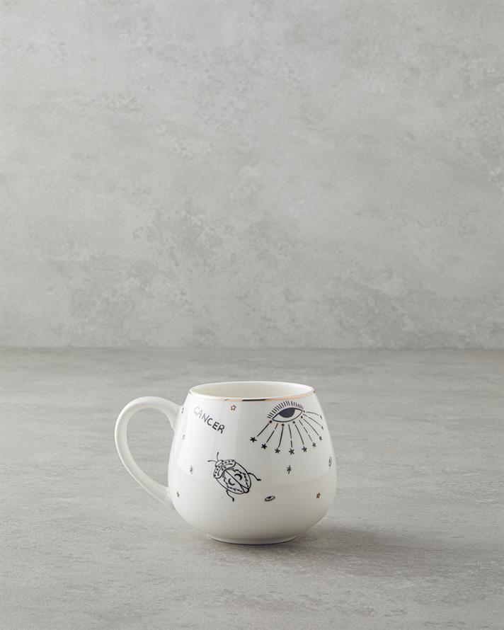 Cancer New Bone China Mug 325 ml Black-White-Gold